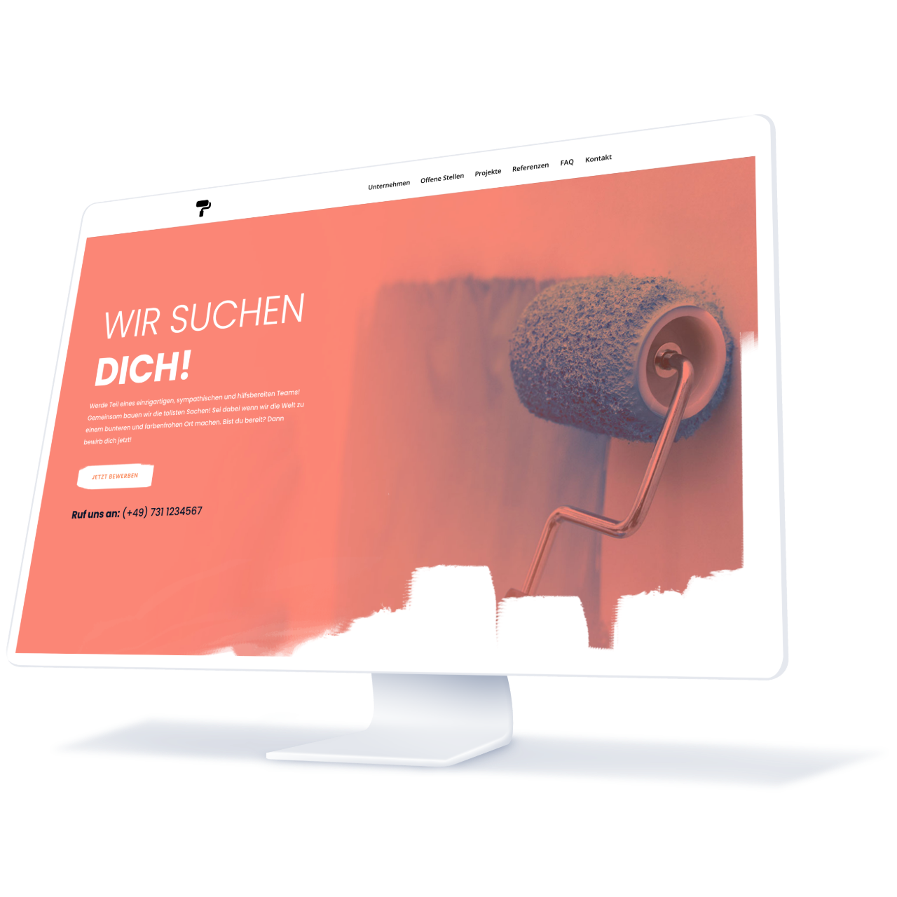 Device Mockup Karriereseite Maler